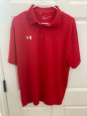 Under Armour Men’s Red Performance Polo Shirt